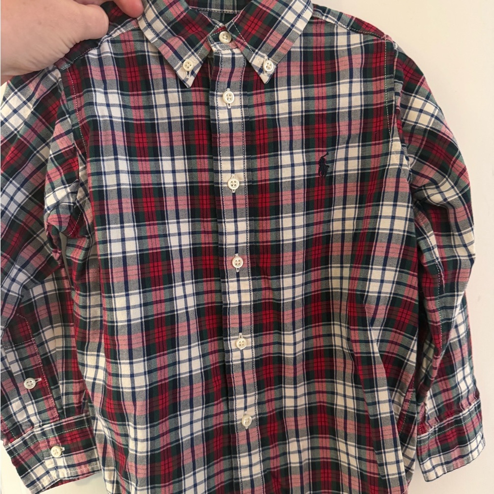 * not yet for sale * Ralph Lauren Blue Label Red and Green Plaid Kids Shirt